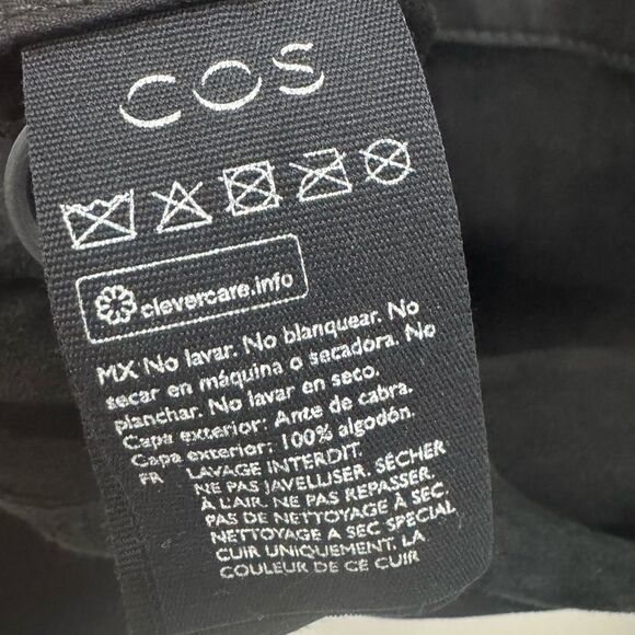 COS Relaxed Suede-Cotton Overshirt in black - Picture 13 of 15